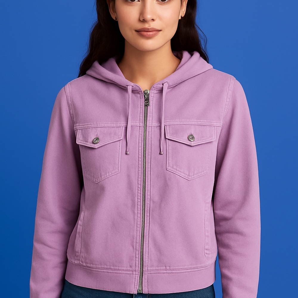 GapStretch Women's Purple Hooded Corduroy/Cotton Jacket